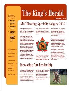 Click here to download the September 2015 issue of The King's Herald.
